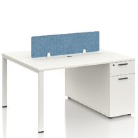 Emery 2-Seater Office Table White