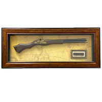 Home Decor Antique Large Plastic Gun Timber Frame with Glass Face