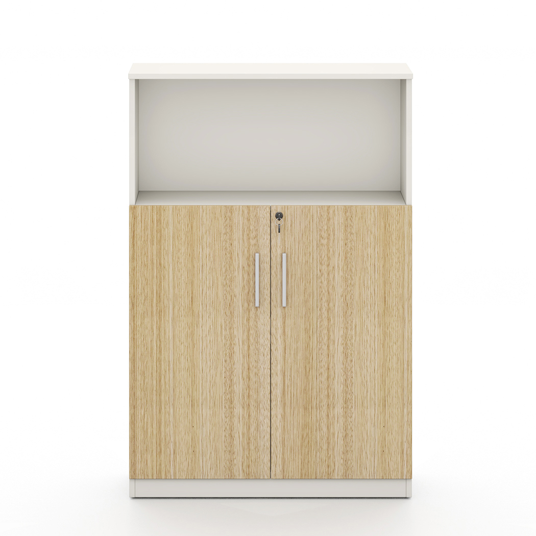   Esma 1.2m Freestanding Cabinet Rhine Light Oak and White  