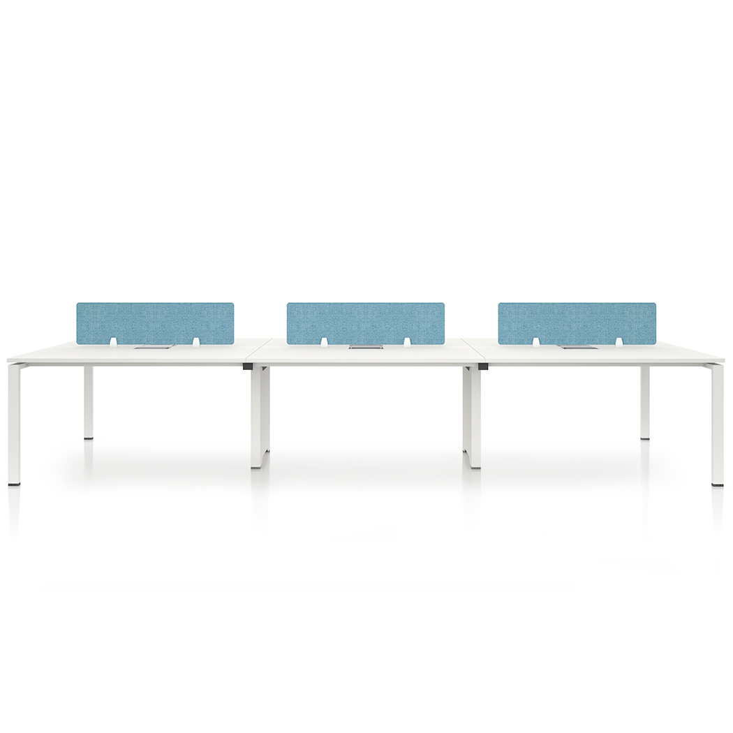   Emery 4.2M 6-Seater Office Table Without Cabinet White