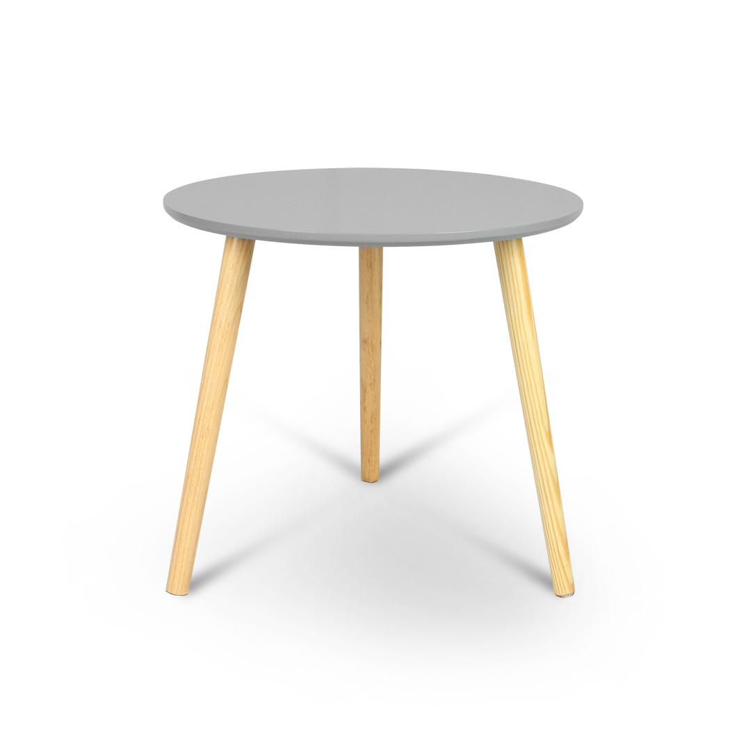   Aura Round Wood Coffee Table Grey 