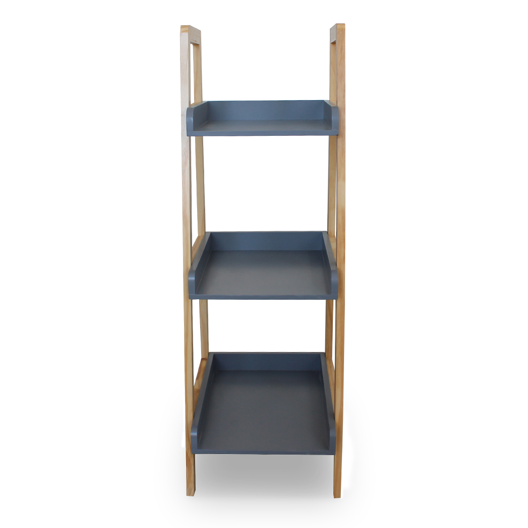   Hilka 3 Tier Display Ladder Shelf Grey