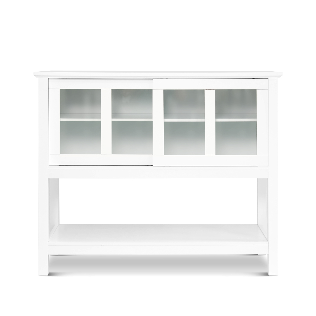   Mission Buffet Sideboard with Sliding Glass Doors