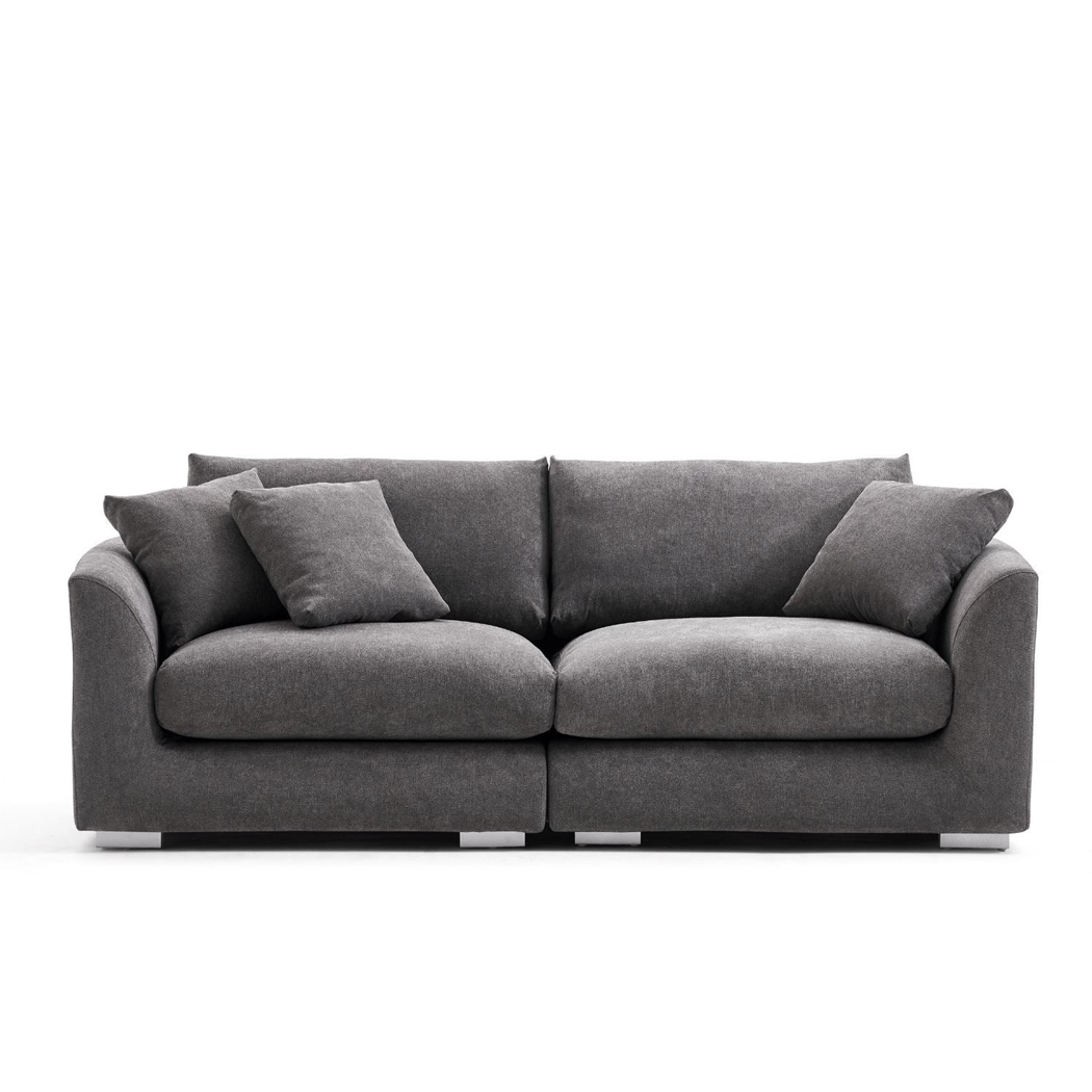   Harmony 3 Seater Fabric Sofa Grey