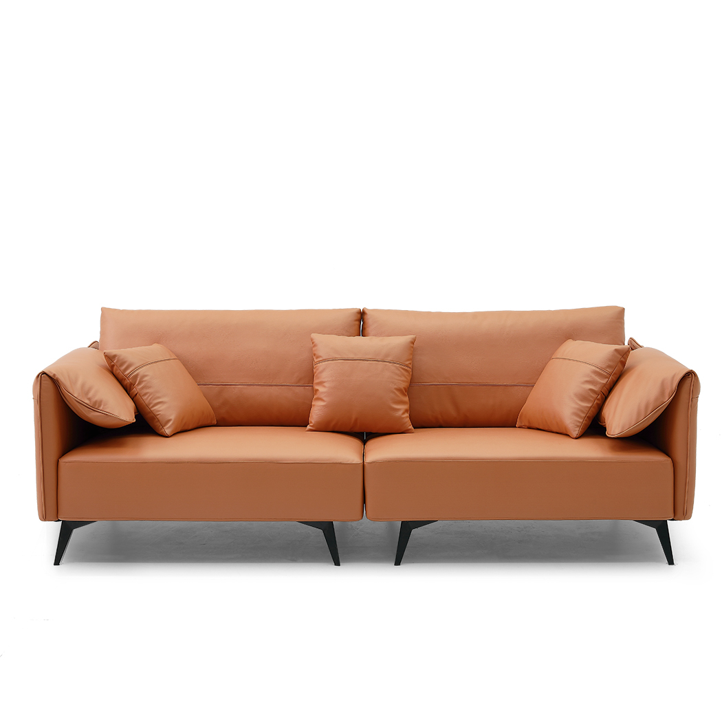   Lucas 3 Seater Sofa Caramel