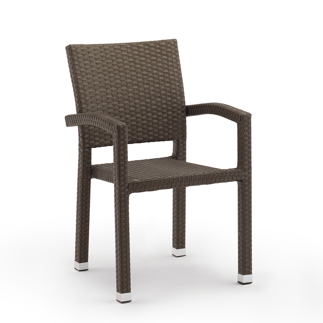   Bruno 4 Seater Outdoor Wicker Dining Table Set Brown