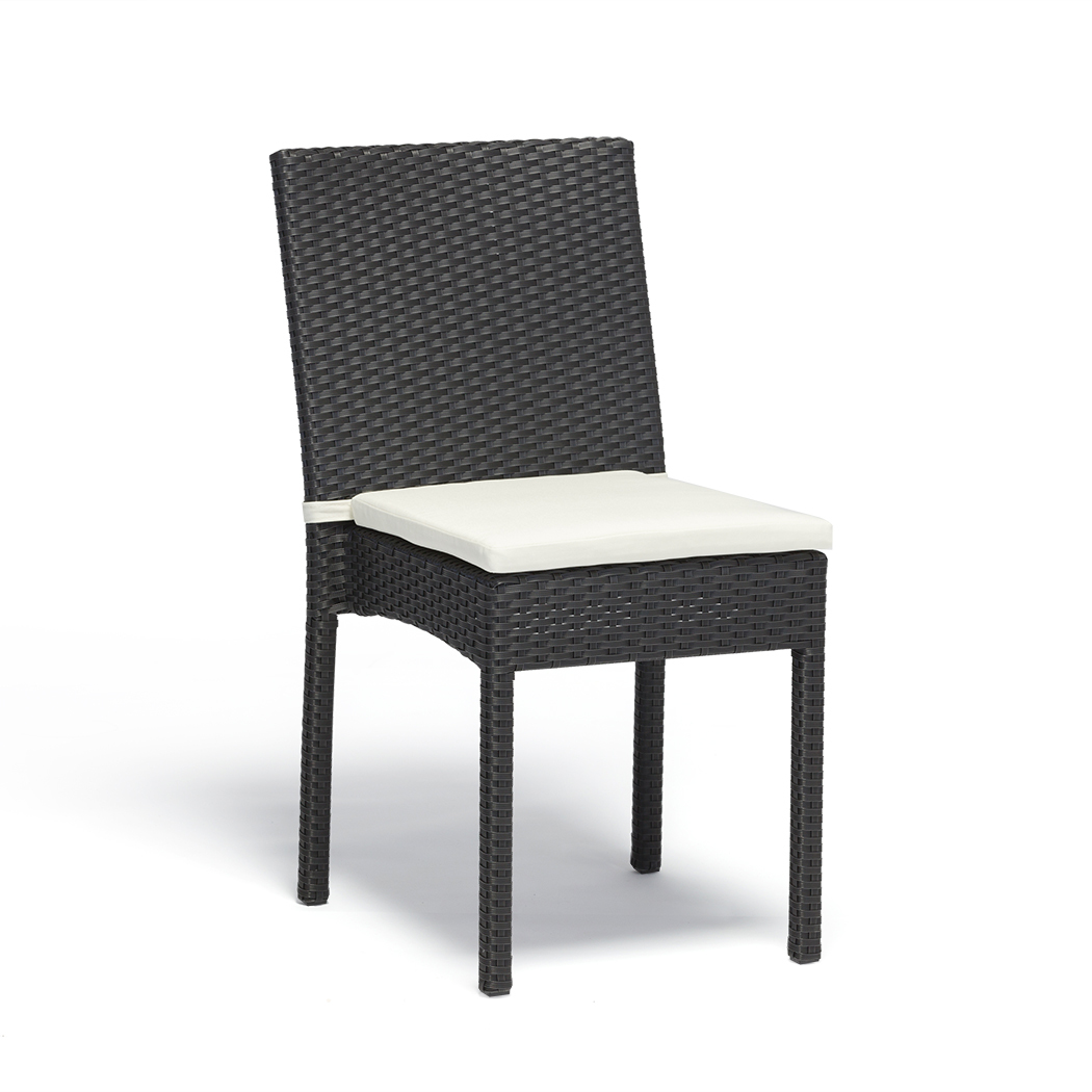   Wyatt PE Rattan Outdoor Dining Table Set Black