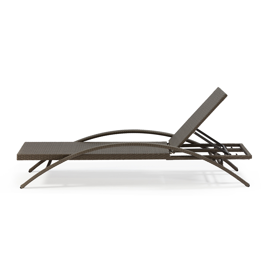   Sinnoh Outdoor Sun Lounge Bed Brown