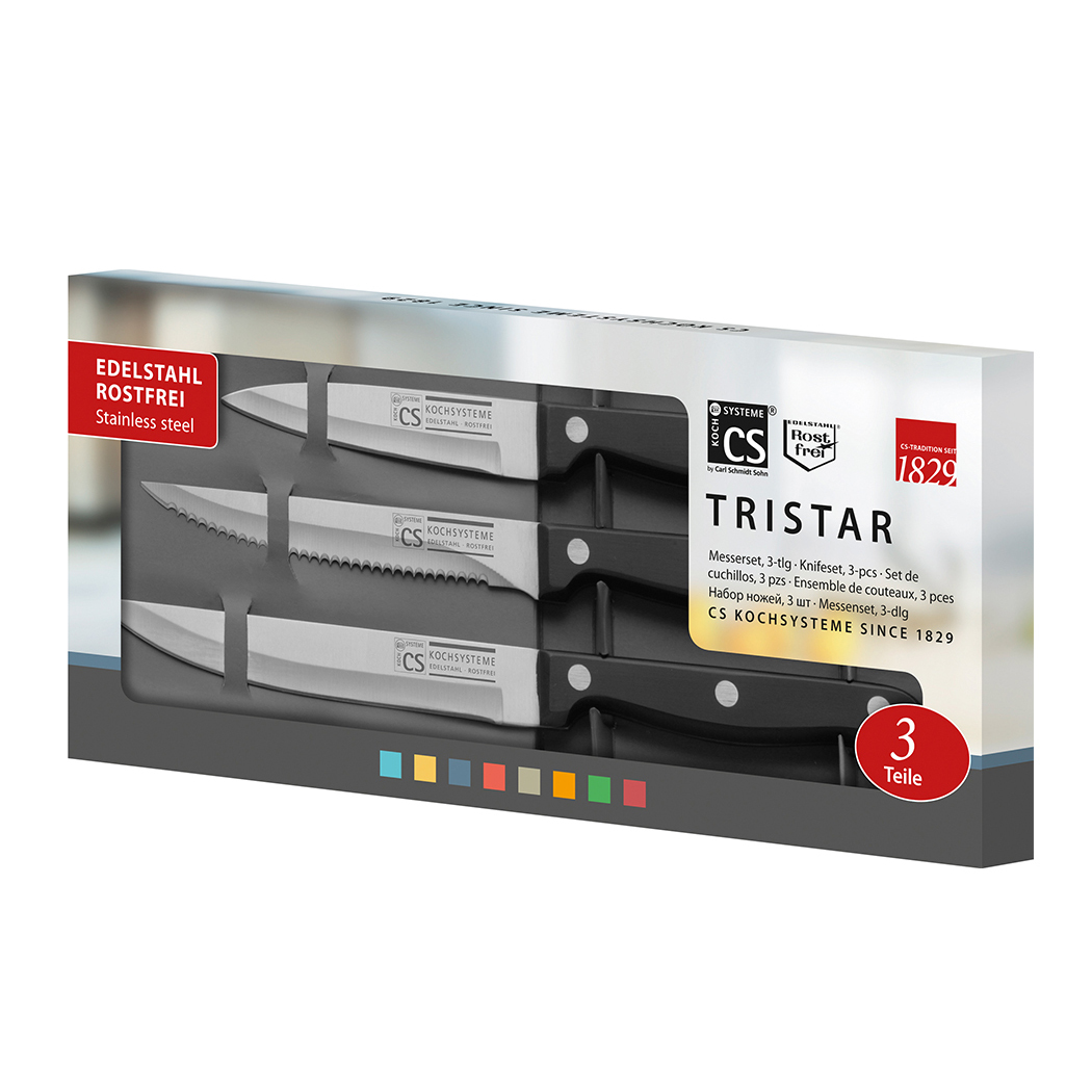   Star 3pc Kitchen Knife Set 