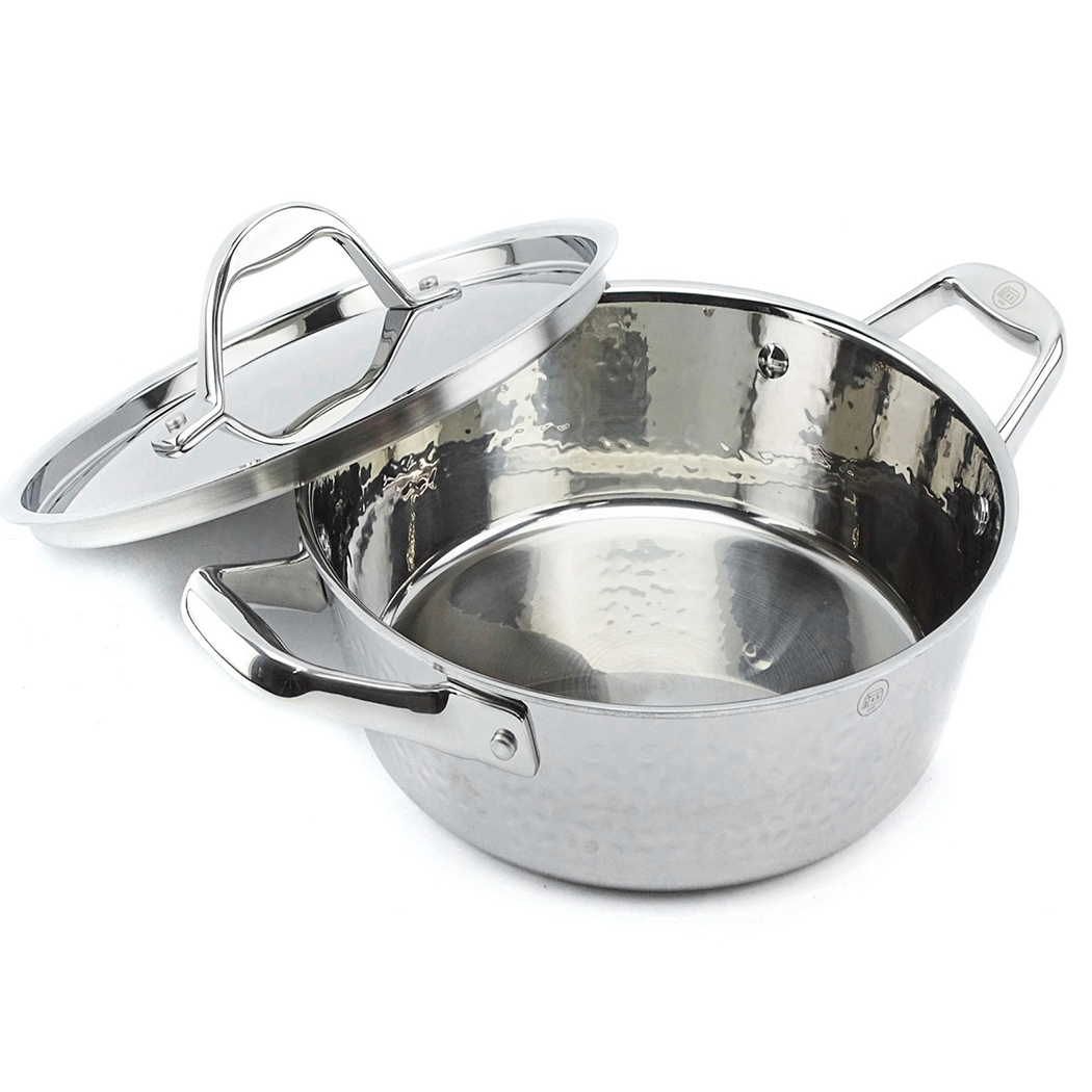   Stern Tri-ply Stainless Steel Casserole Pot with Lid 22cm