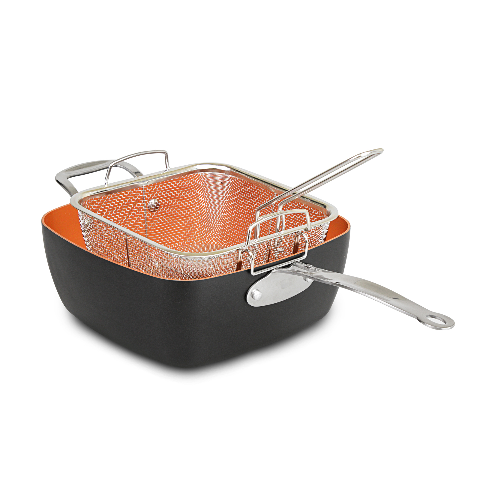   Kupferberg 4pcs Non-stick Frypan with Lid Ceramic Copper Coating