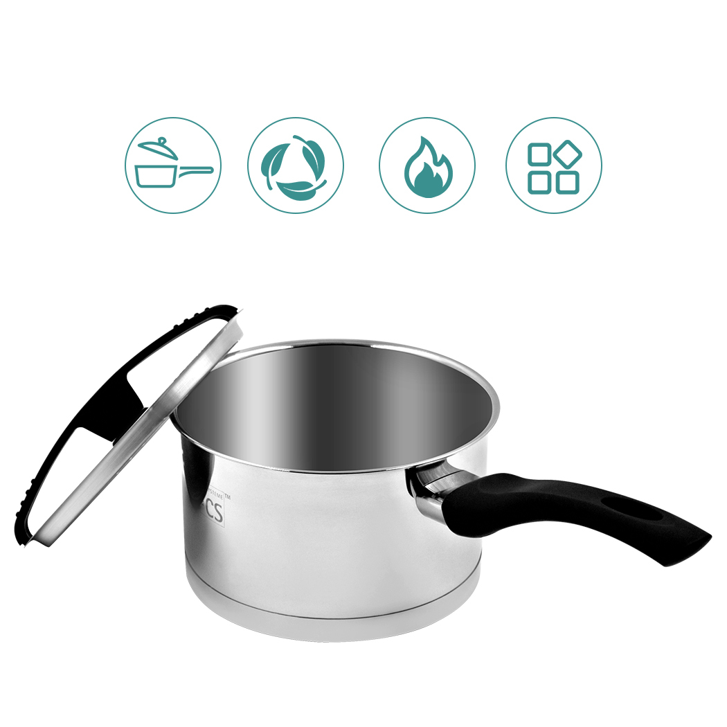   PADERBORN Stainless Steel Saucepan with Lid 16cm
