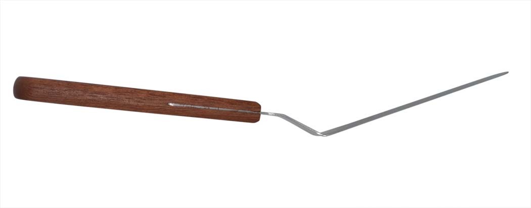   Stainless Steel Offset Palette Knife 11cm Blade Wood Handle 