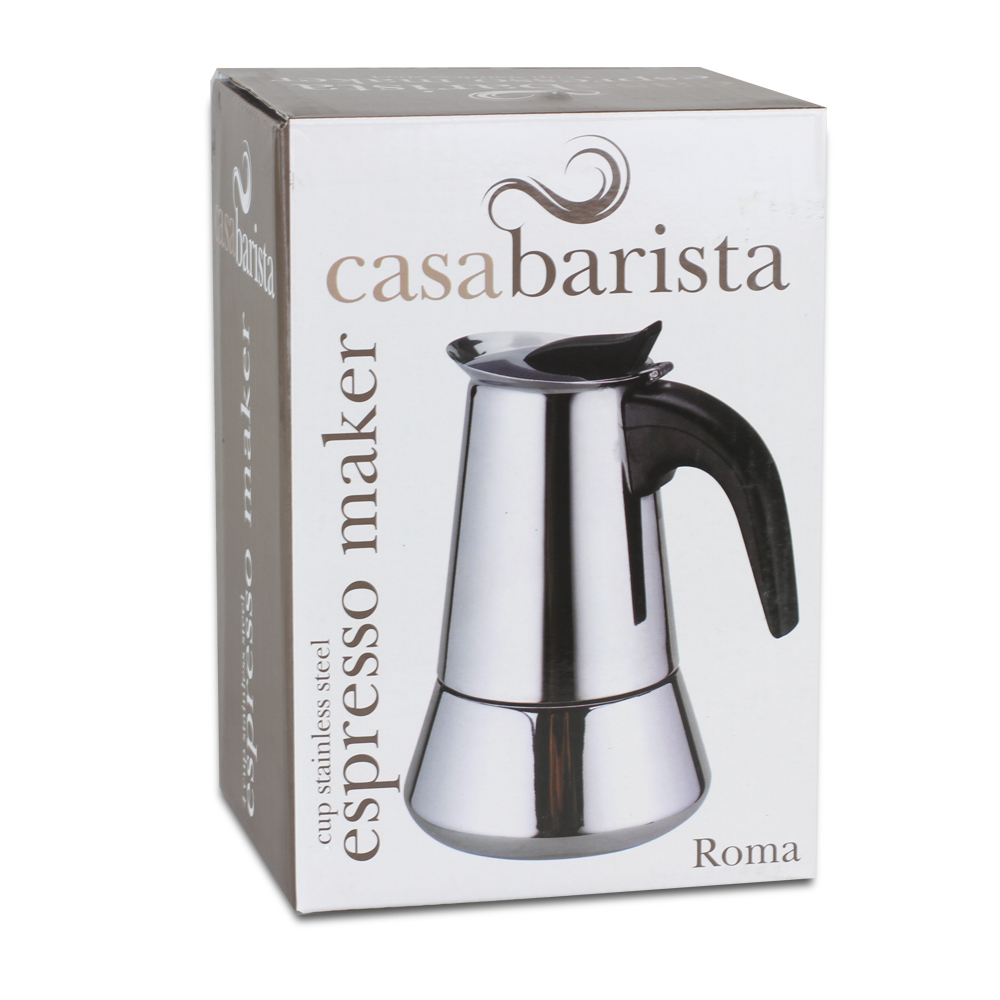   6 Cup Stainless Steel Stove Top Espresso Maker