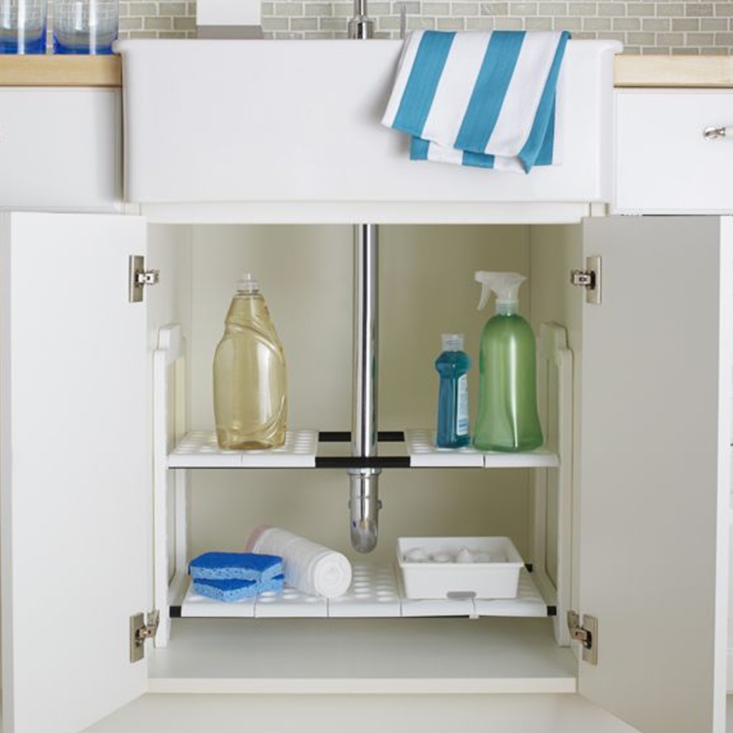expandable under sink storage