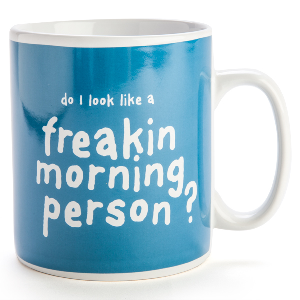   900ml Giant Coffee Mug 'DO I LOOK LIKE A FREAKIN MORNING PERSON'