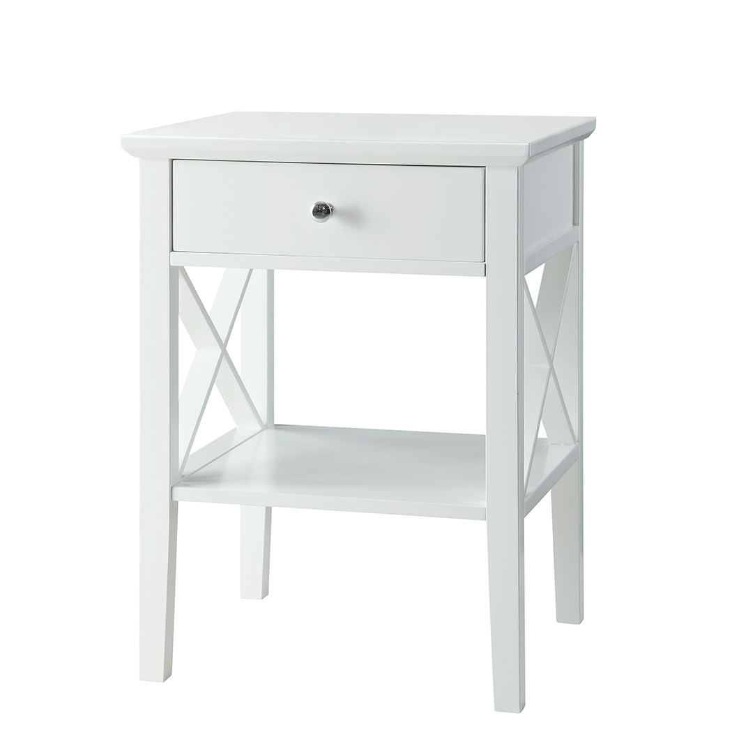  Long Island 1 Drawer Side Table White