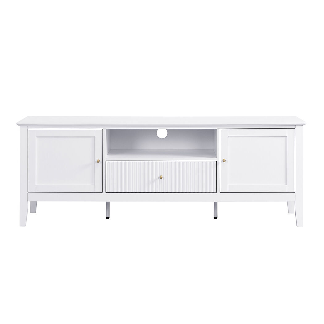   Zara Fluted Entertainment Unit 150cm White