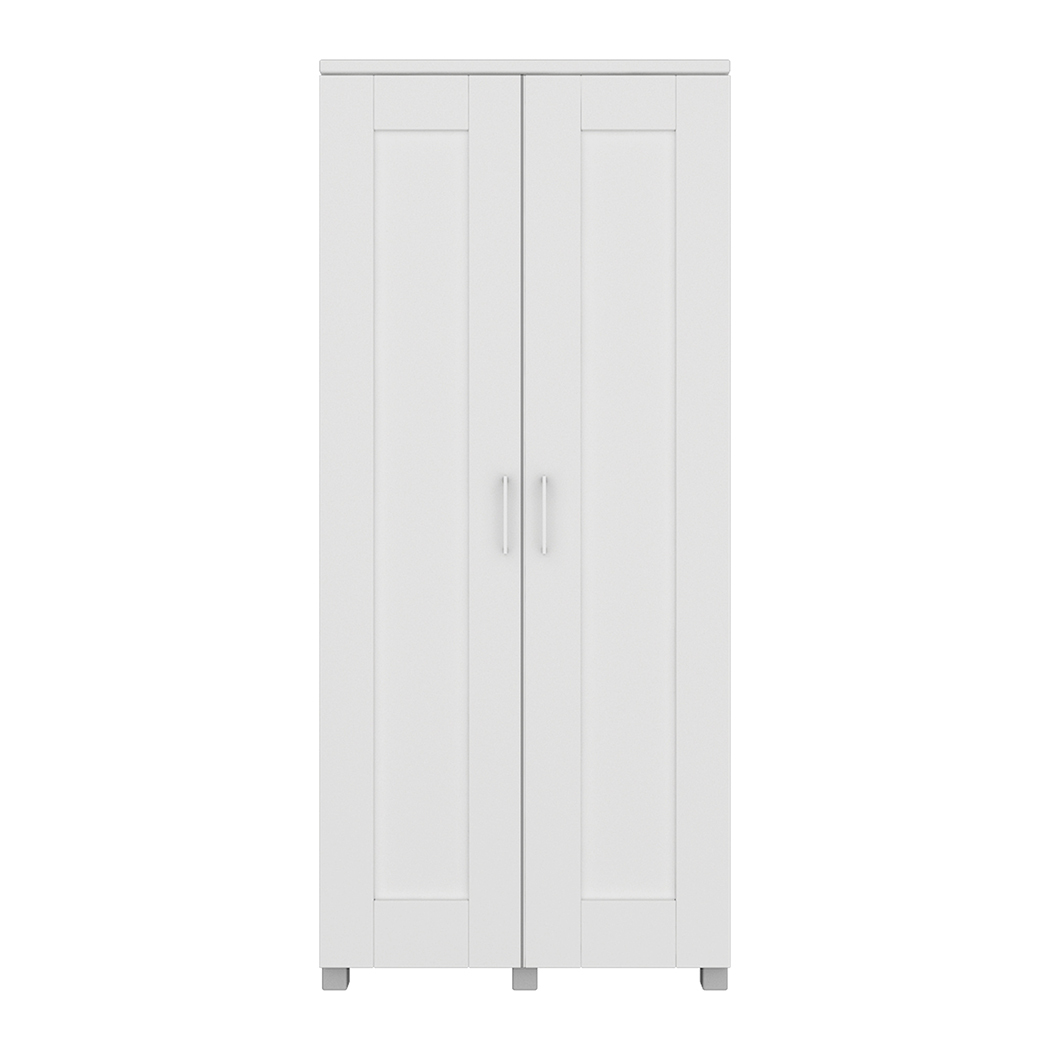   Montreal 2 Door Broom Cupboard White