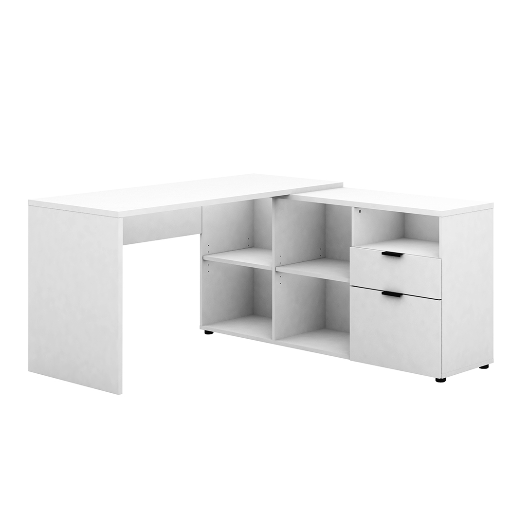   Rico 2 Drawer 5 Compartment Executive Desk - White