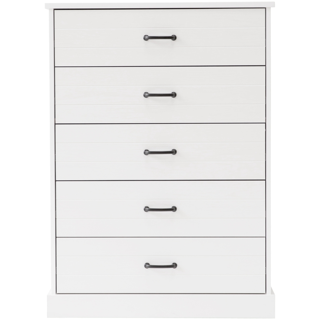   Hamptons 5 drawer Chest White