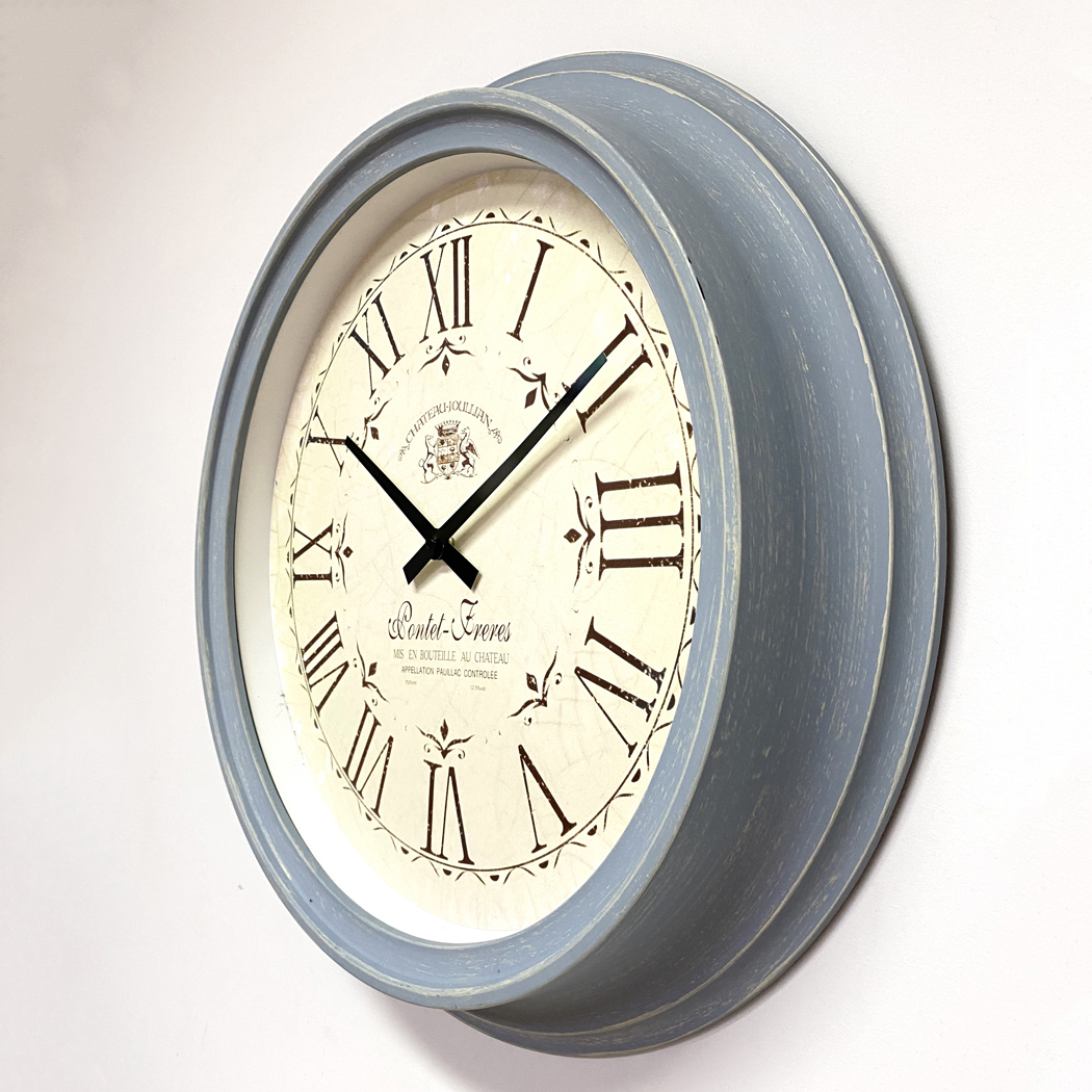   Elegant Home Style Large Wall Clock 61cm Blue