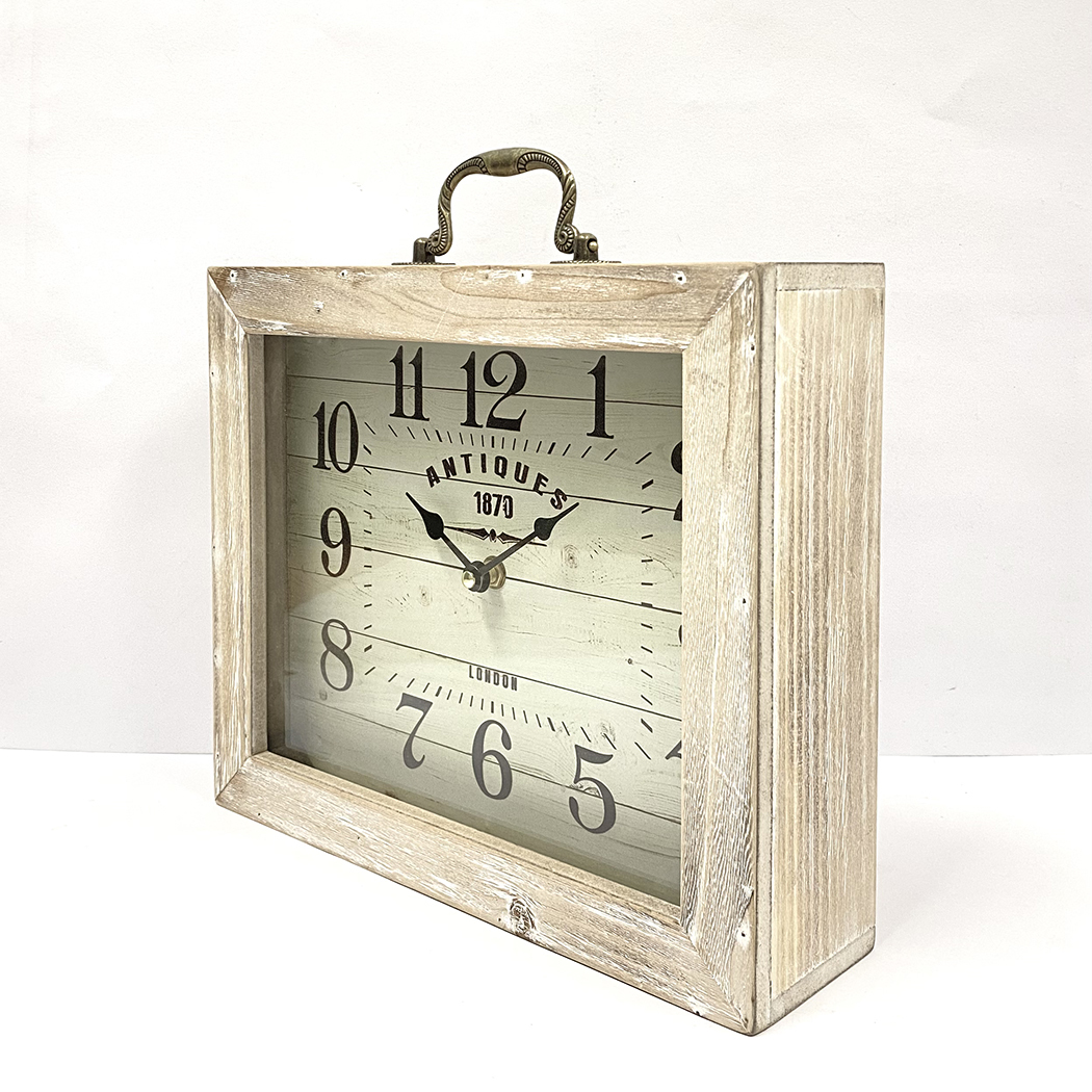   Classical Wooden Square Table Clock 30cm