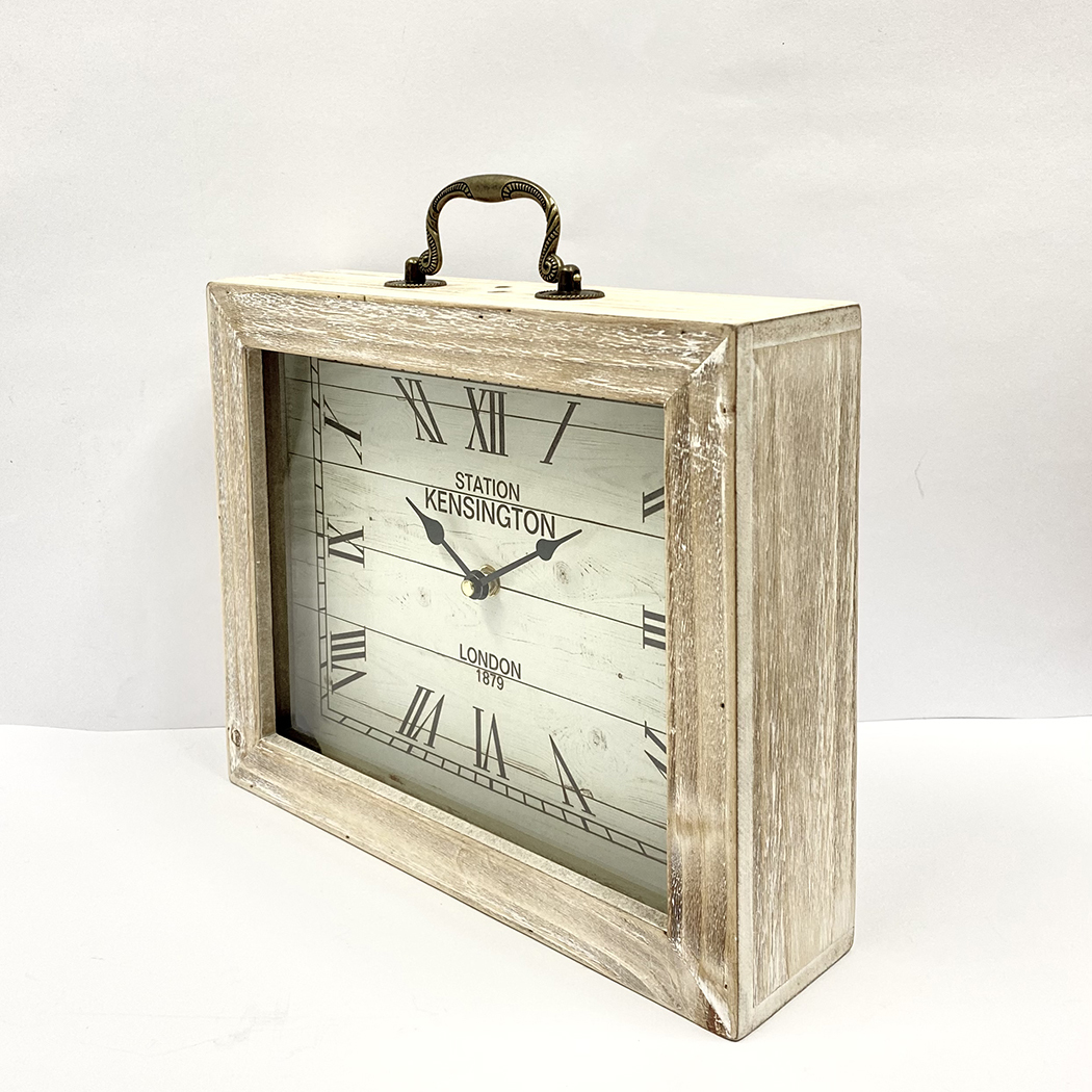   Classical Wooden Square Table Clock 30cm