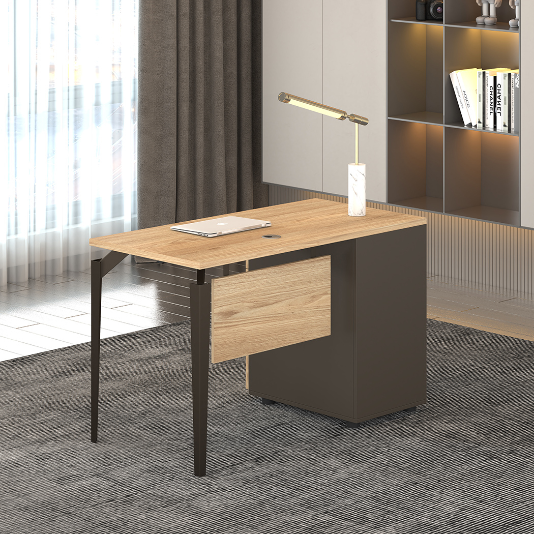   Ellis 120cm Office Computer Desk Oak Grey