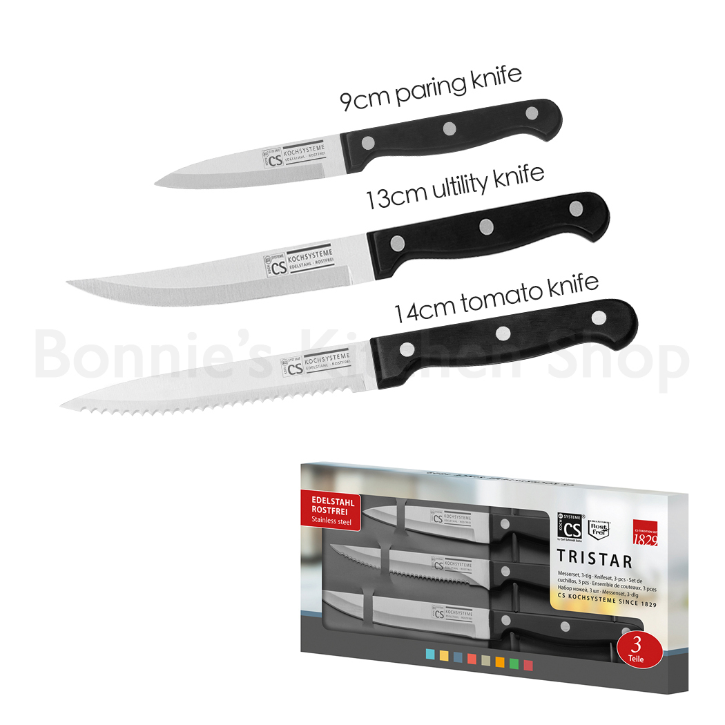 Star Kitchen Chef's Knife Set Stainless Steel Blade Bread Utility Knife Tools - Picture 21 of 35
