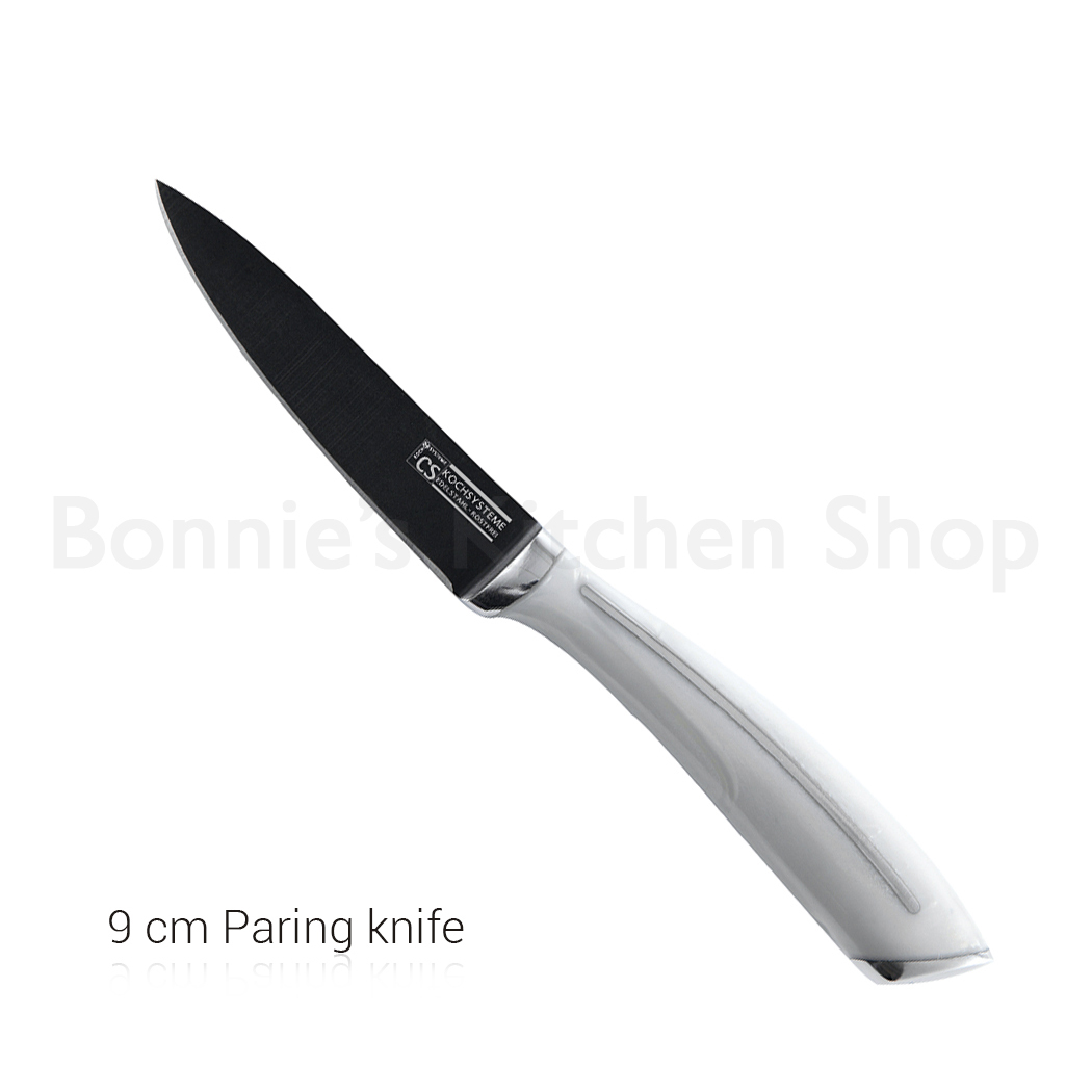 Garmisch Kitchen Knife Set Pearl Look Handle Titanium Coated Steel Blade Knives - Picture 11 of 22