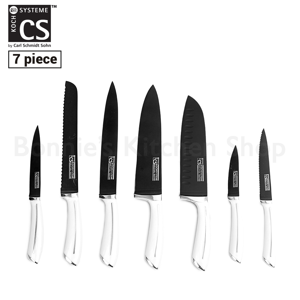 Garmisch Kitchen Knife Set Pearl Look Handle Titanium Coated Steel Blade Knives - Picture 13 of 22