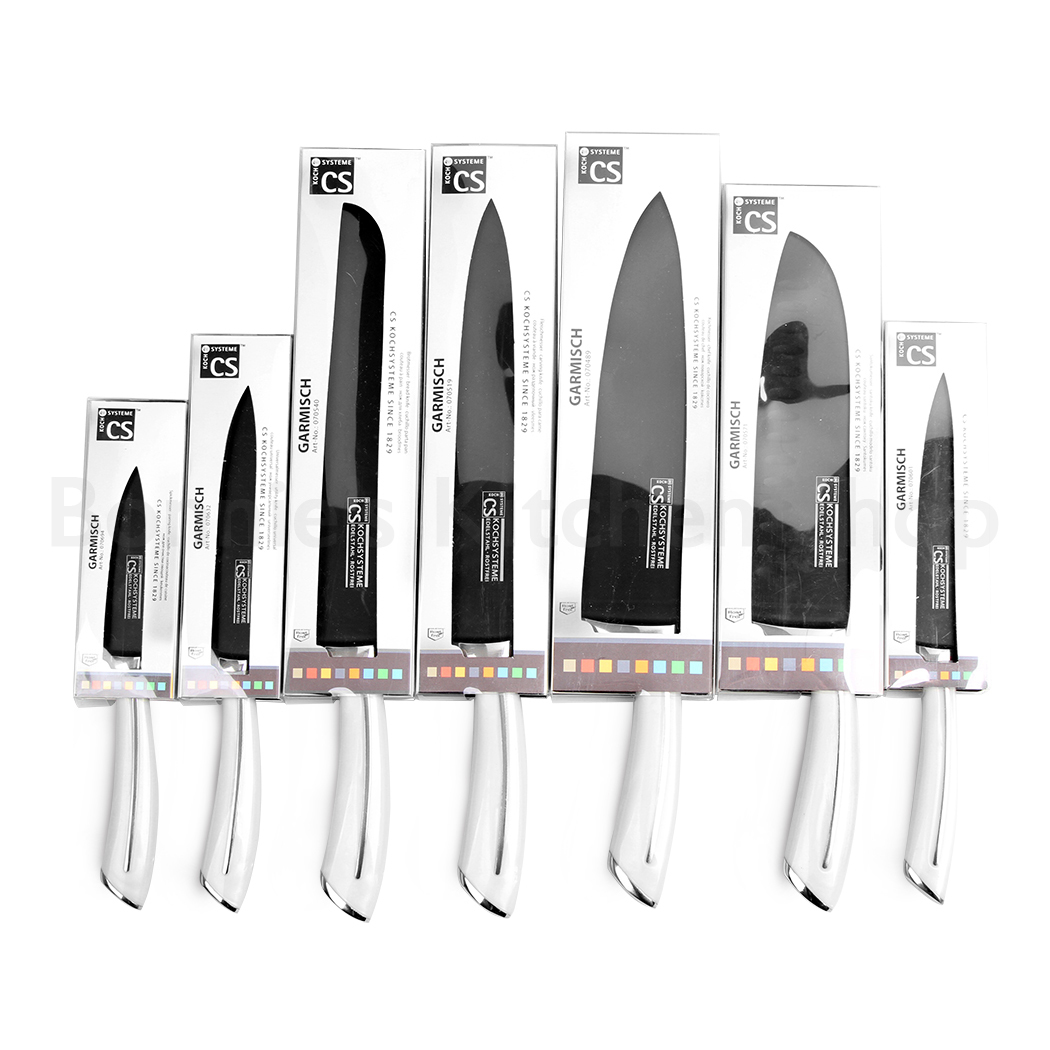 Garmisch Kitchen Knife Set Pearl Look Handle Titanium Coated Steel Blade Knives - Picture 14 of 22