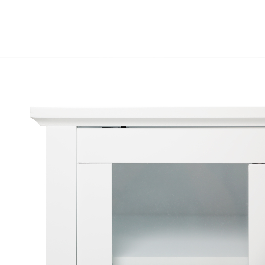   Mission Buffet Sideboard with Sliding Glass Doors