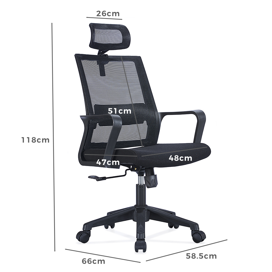 Eros High Back Office Chair  Black