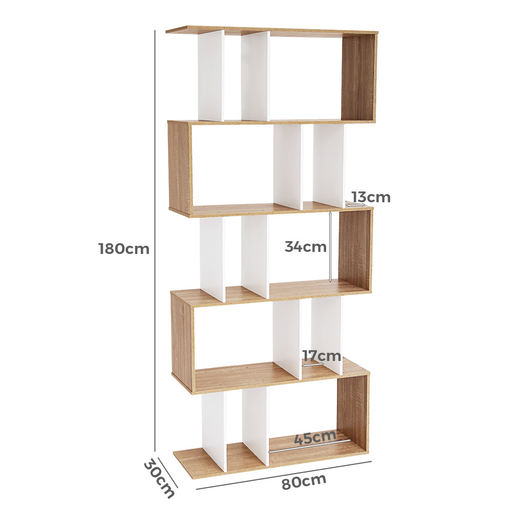   5 Tier Display Shelf Bookshelf Unit