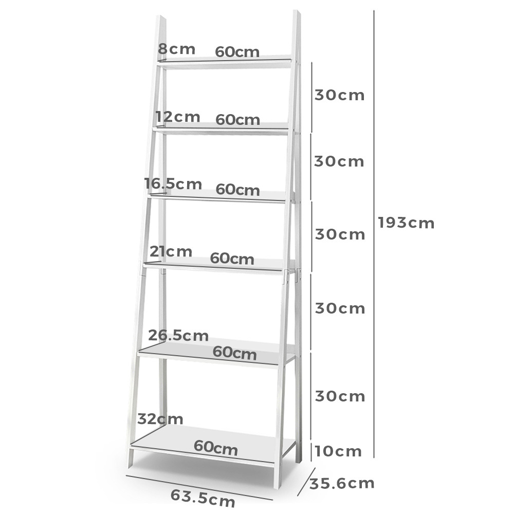   Chole 6 Tier Display Shelf Rack White