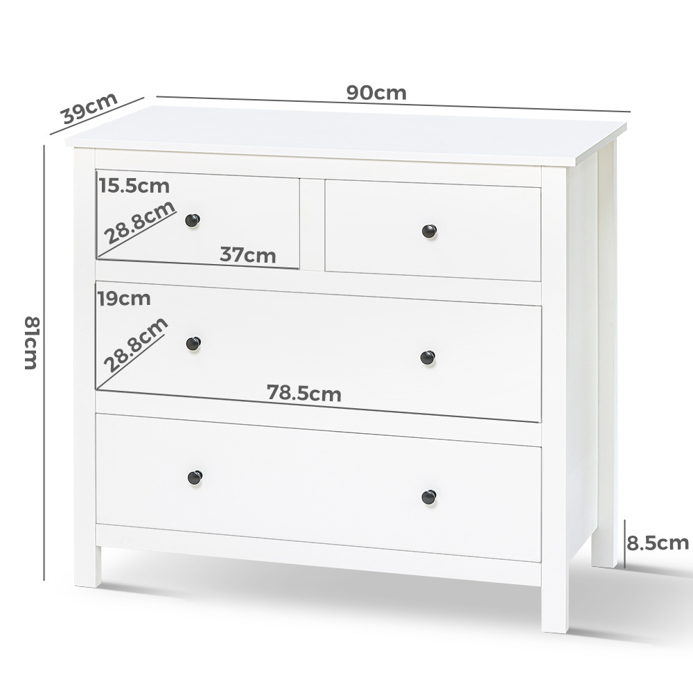   Franco 4 Chest of Drawers White