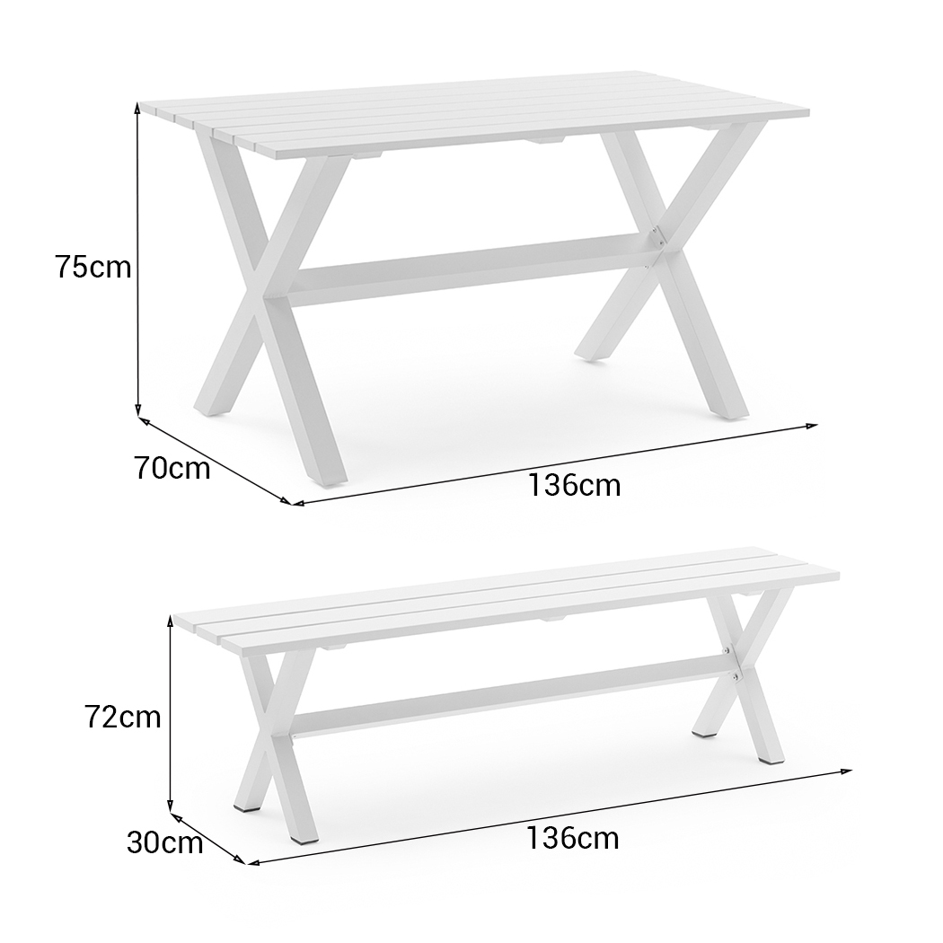   Manly 4 Seater Outdoor Dining Bench & Table Set