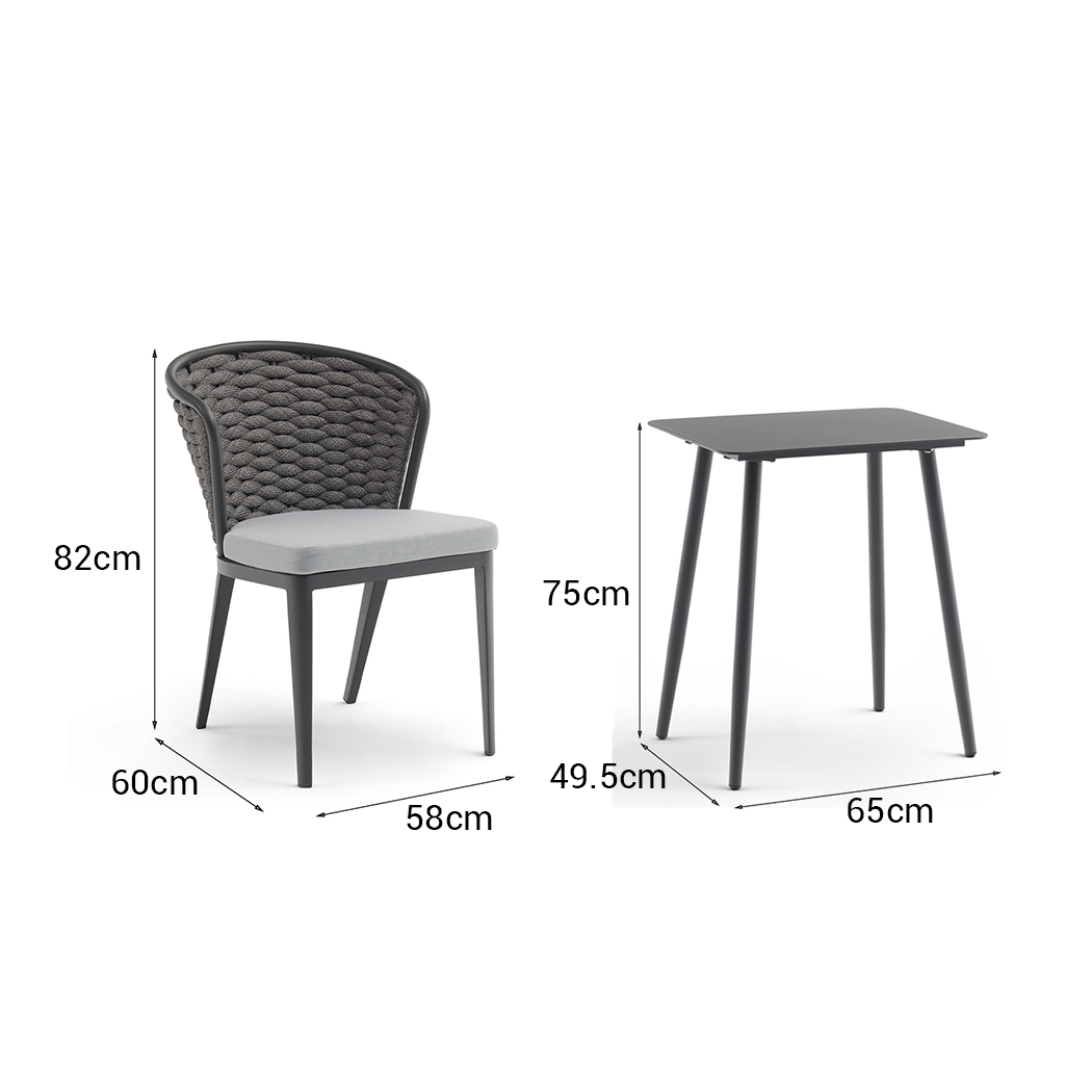   Austin Outdoor 2 Seater Dining Table Set 