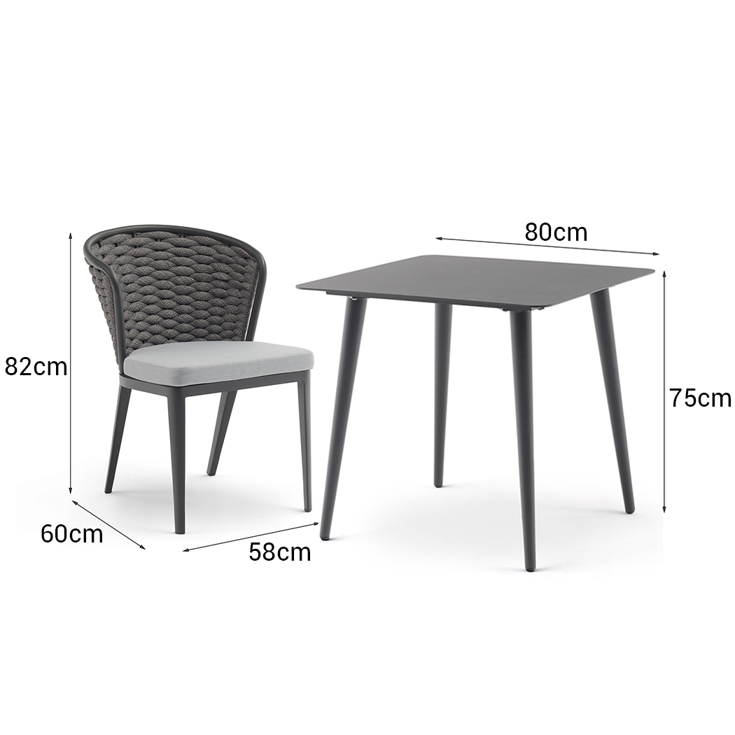   Austin Outdoor 4 Seater Dining Table Set 