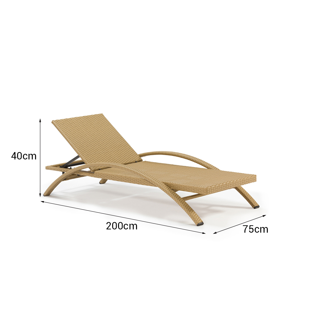   Sinnoh Outdoor Sun Lounge Bed Natural 