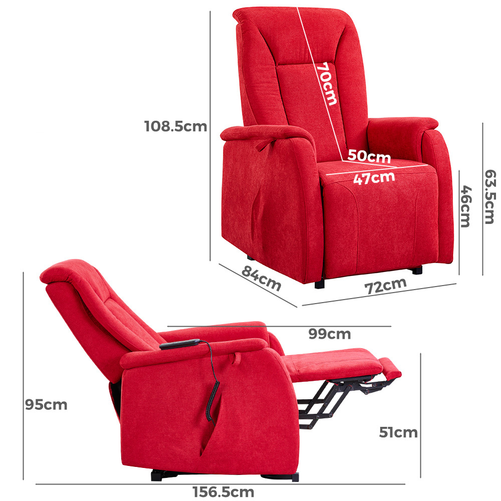  Darwin Electric Recliner Lift Chair Wine Red