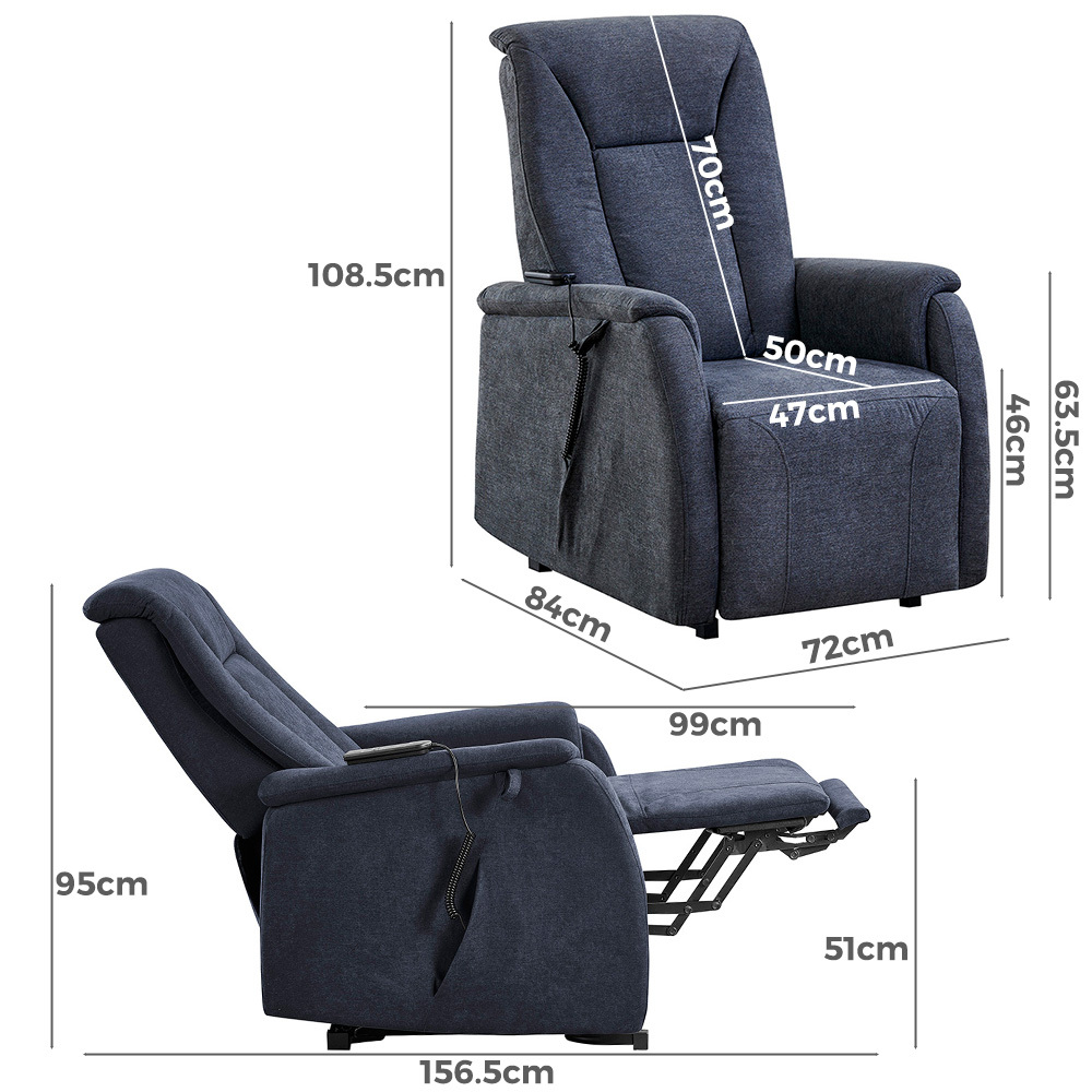   Darwin Electric Recliner Lift Chair Midlight blue