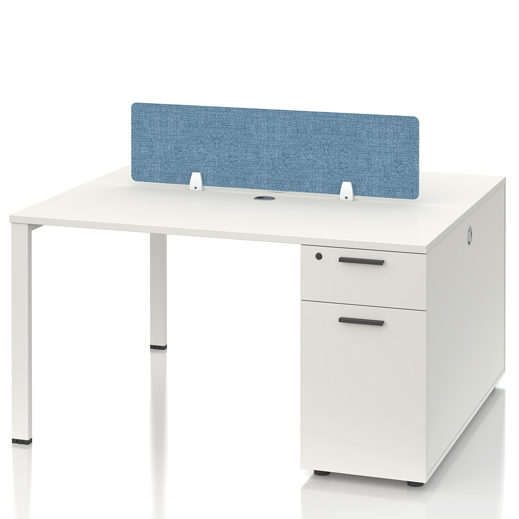   Emery 2-Seater Office Table White