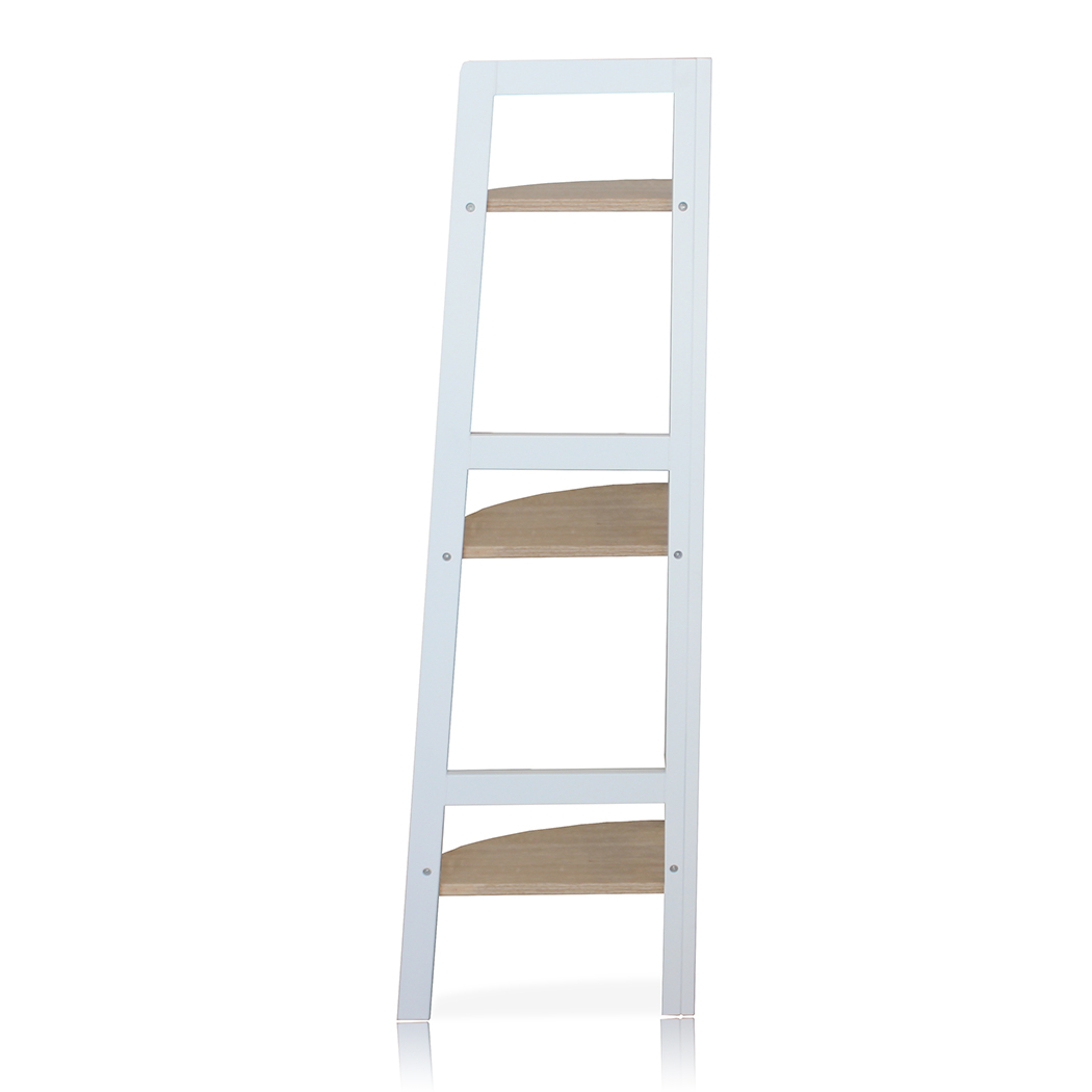 Hawaii 3 Tier Display Ladder Corner Shelf Rack White