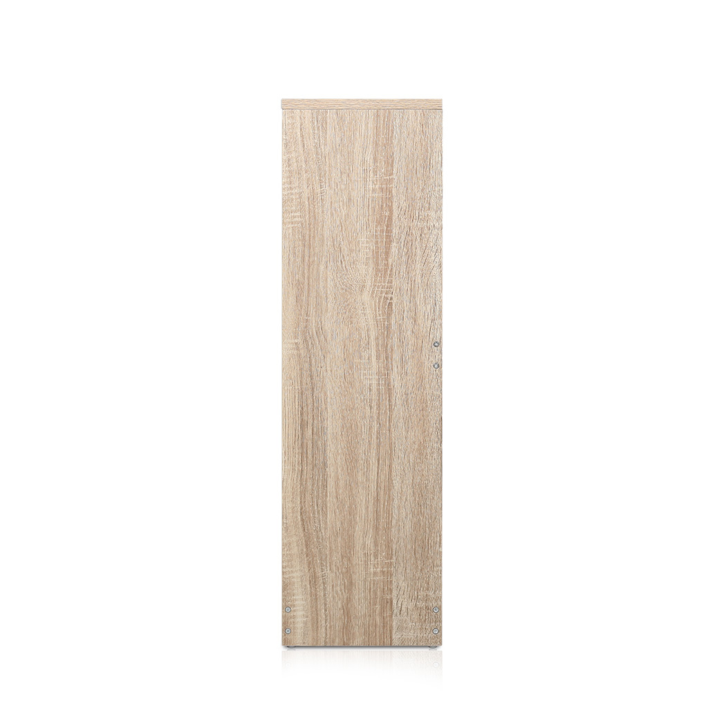   Set of 2 Luka 2 Drawer Shoe Cabinet White Washed and Oak