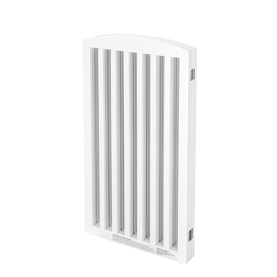   Wooden Freestanding Pet Gate 4 Panels White