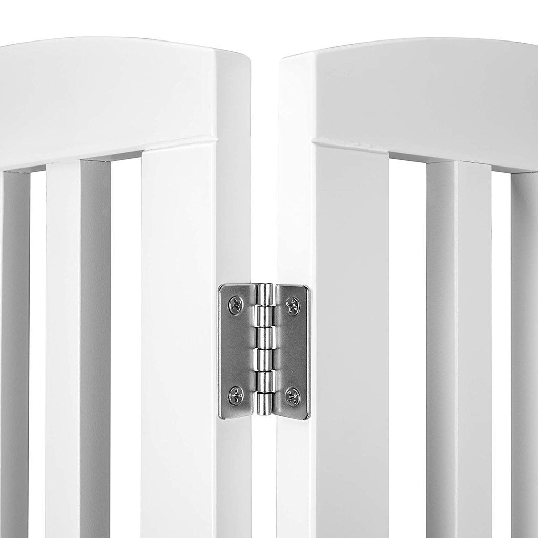   Wooden Freestanding Pet Gate 3 Panels White