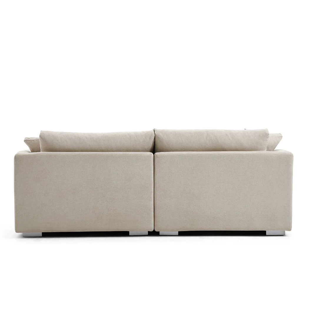   Harmony 2 Seater Fabric Sofa Cream